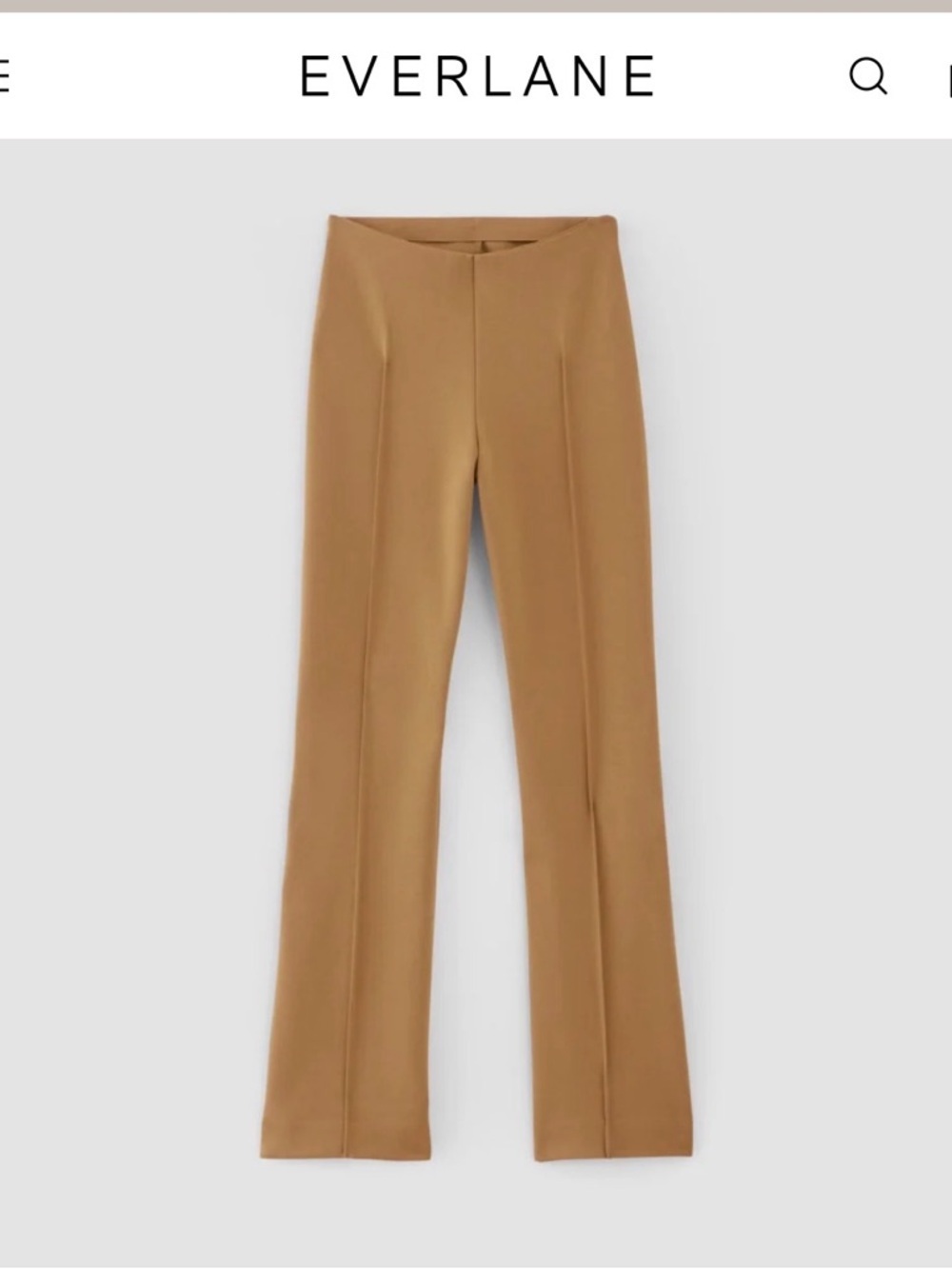 Everlane Camel High-Rise Boot Cut Pants